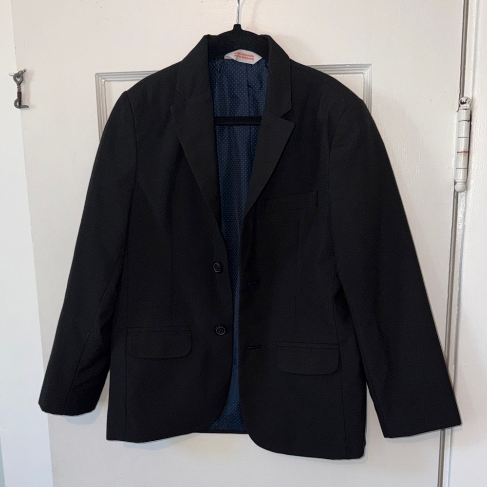 Kids Black Classic Single-Breasted Blazer